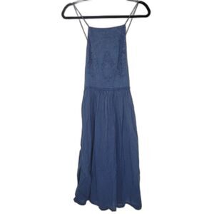 Lucky Brand Women's Luna Button-Through Dress - Sleeveless V-Neck, Cinched Waist, Stripe Print